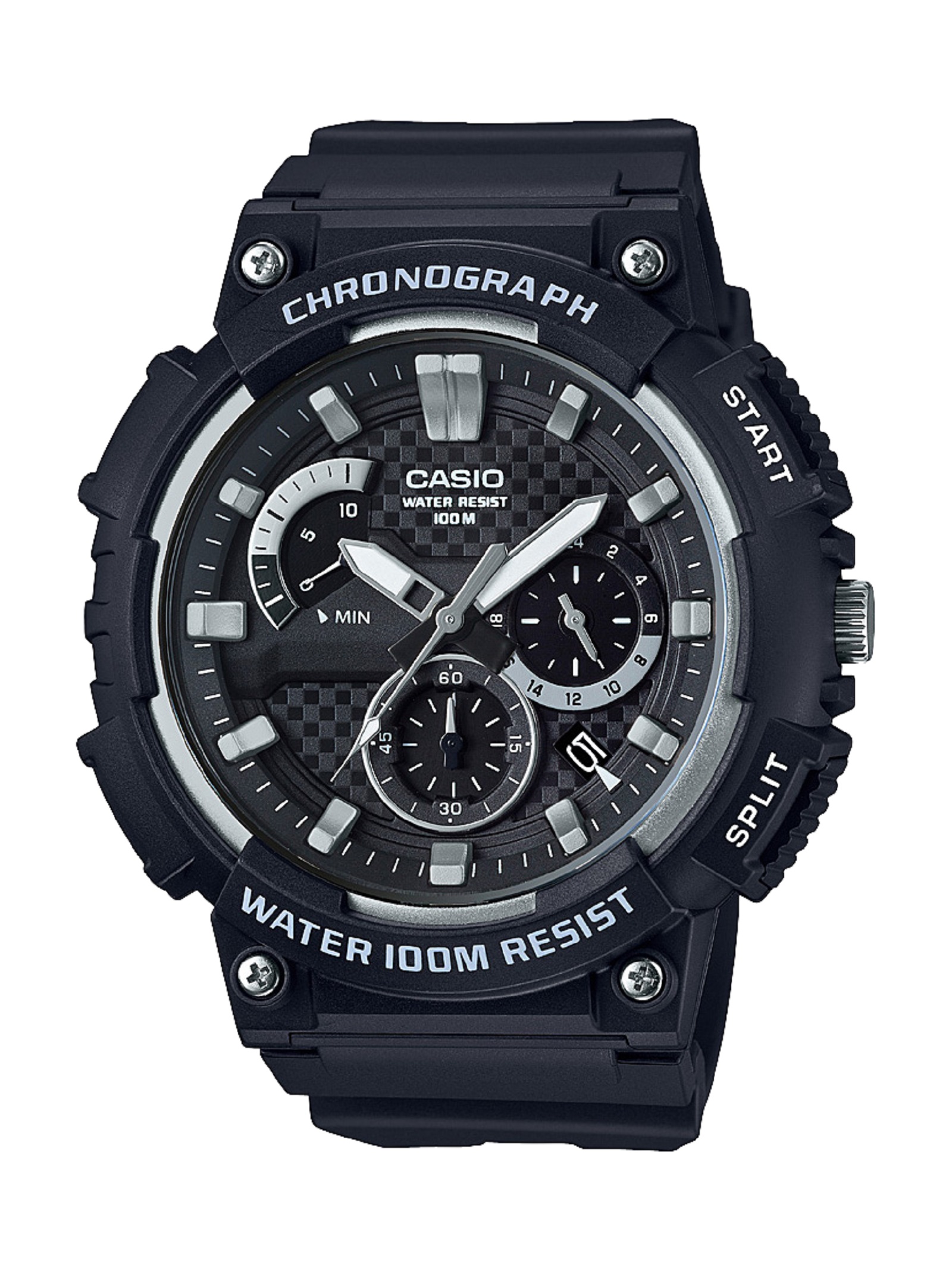 Casio Men's Retrograde Chrono Black Resin Strap Watch