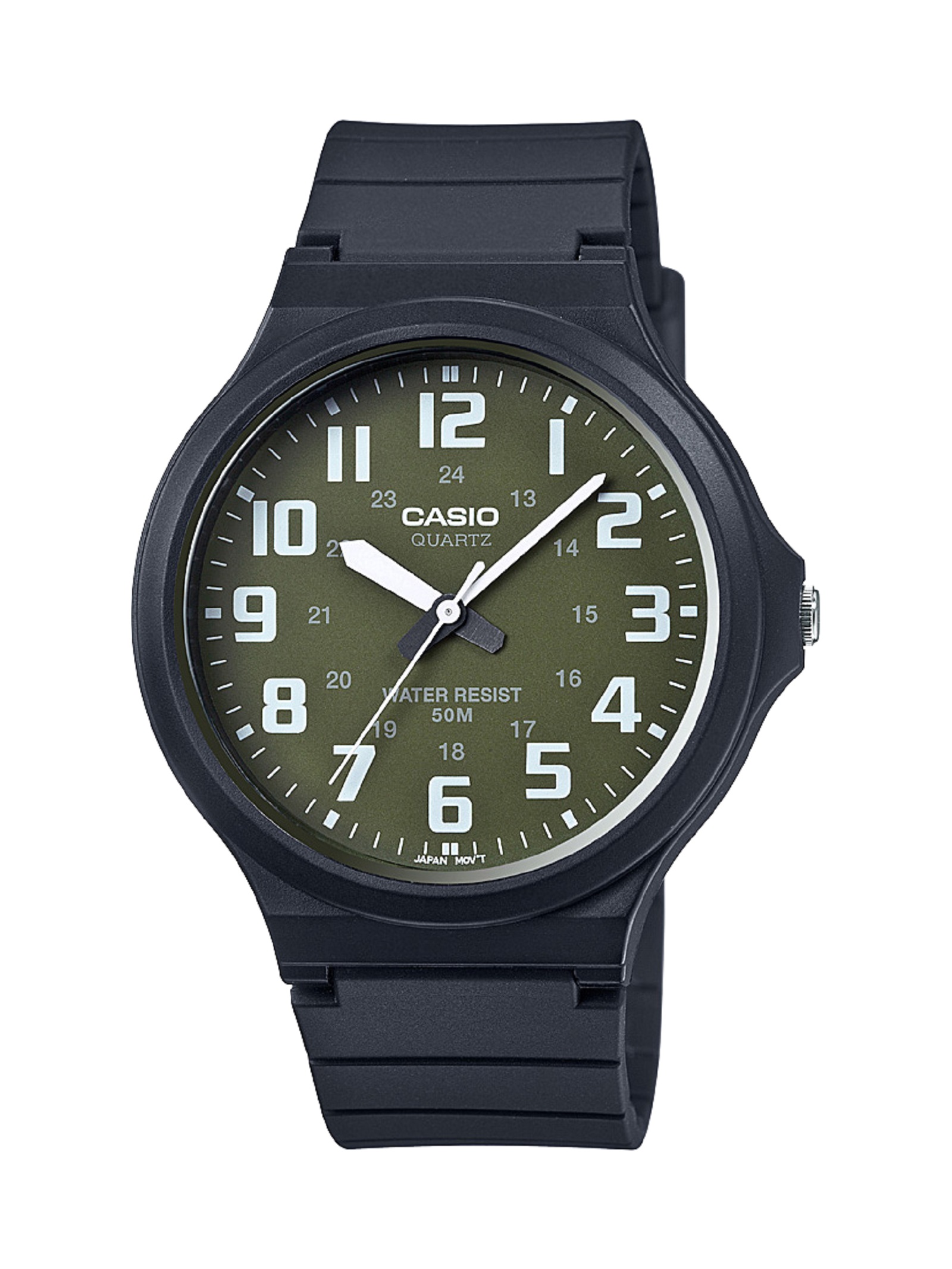 Casio Men's Three Hand Analog Green Watch