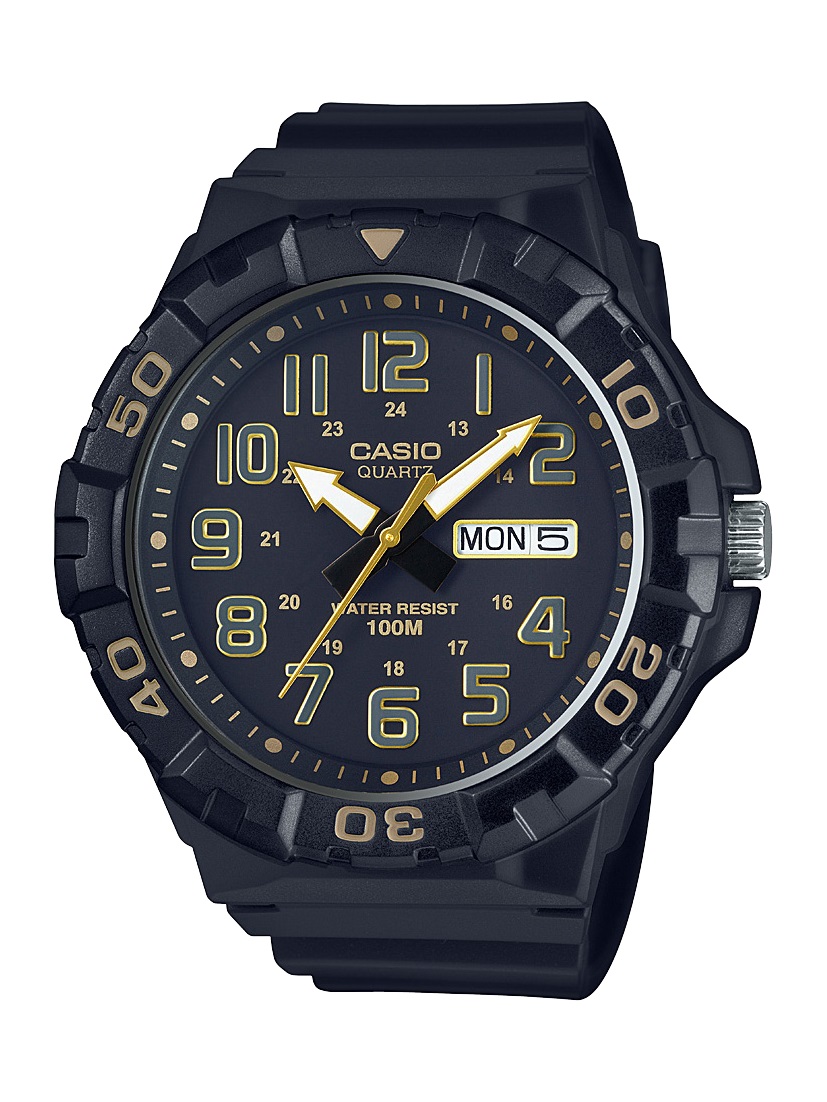 casio men's stainless steel rotating bezel backlight watch