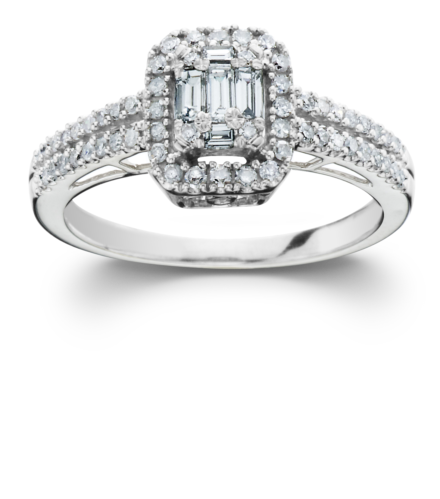 Tradition Diamond 1/2CTTW Certified Diamond Bridal Ring 10K White Gold