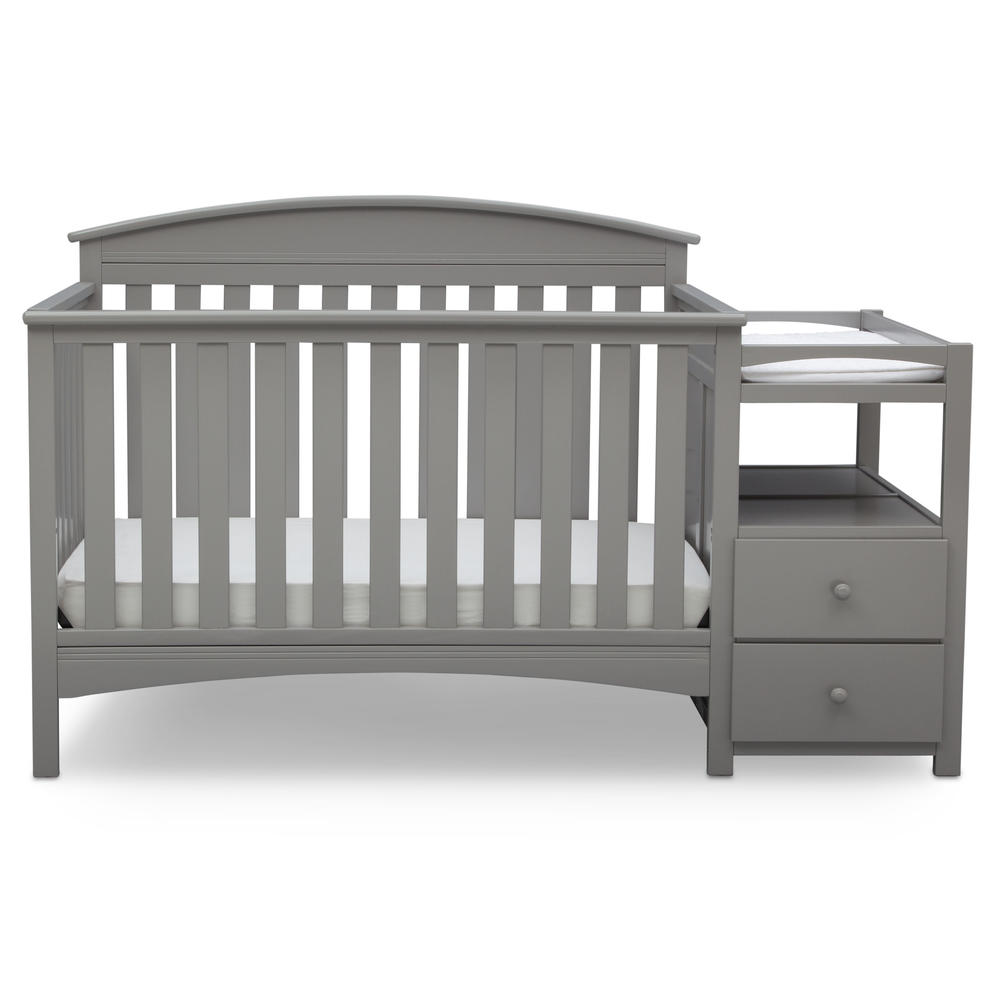 Delta Children Abby Convertible Crib N Changer, Grey