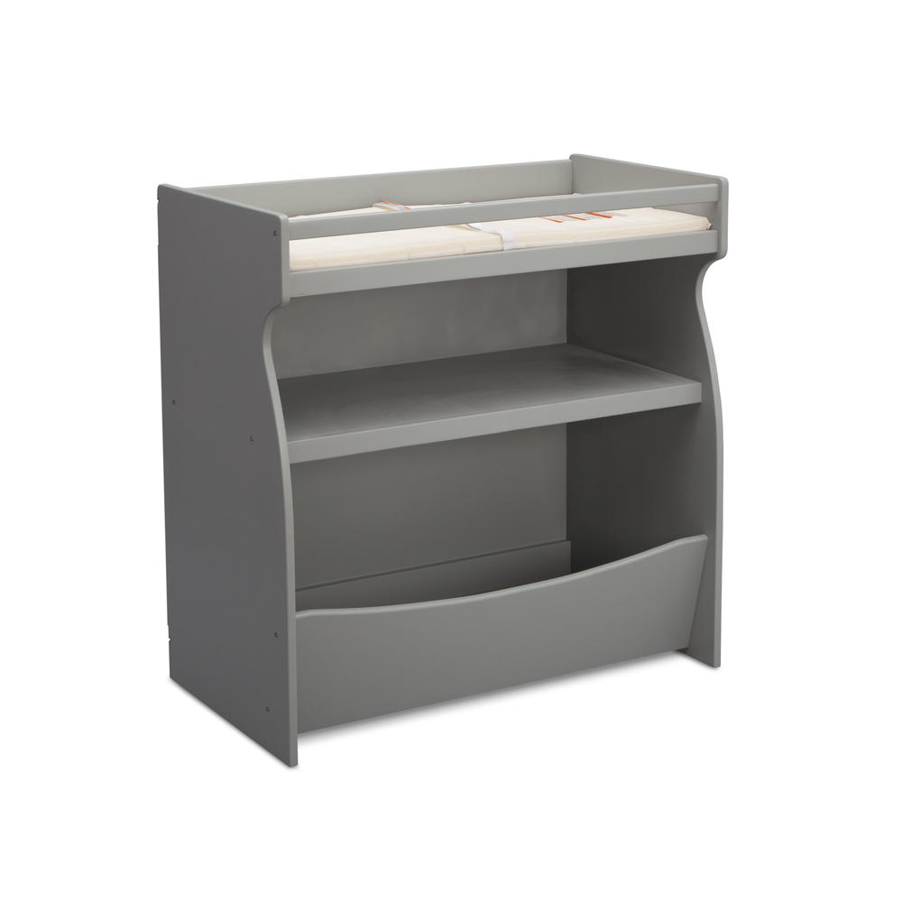 Delta Children 2-in-1 Changing Table & Storage Unit, Grey