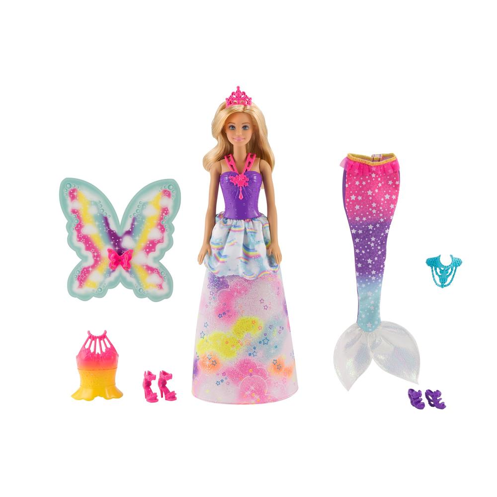 Barbie Dreamtopia Doll with 3 Fairytale Costumes