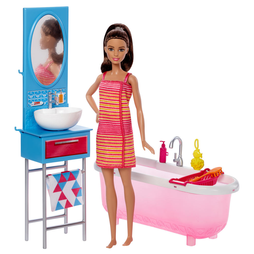 Barbie Bathroom Doll Set
