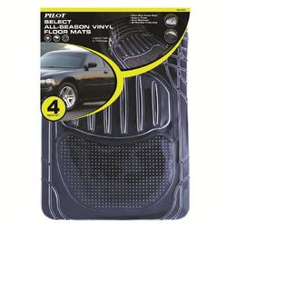 Pilot Automotive All Season 4 Pc Rubber Floor Mat Set Clear