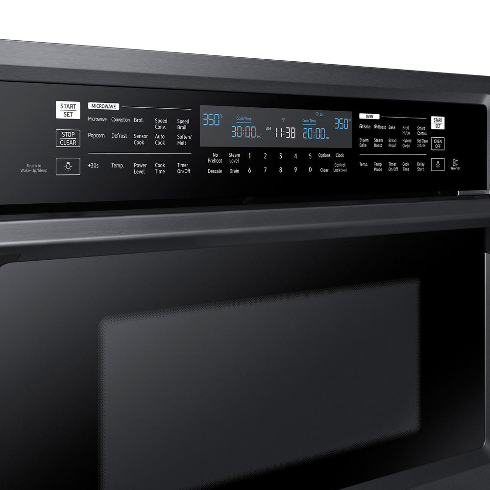 Samsung NQ70M6650DG/AA 30” Microwave Combination Wall Oven Black