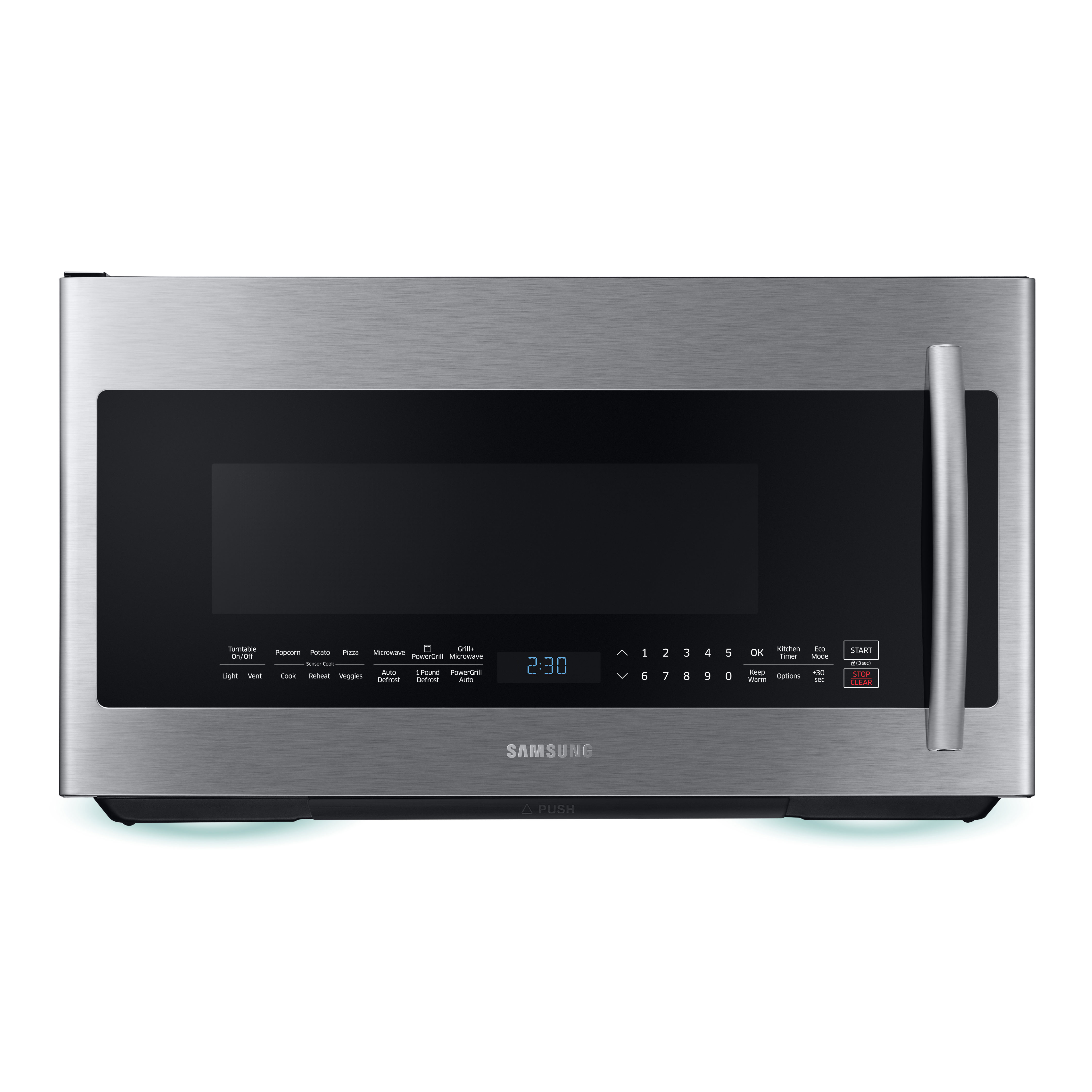 Samsung ME21K7010DS/A2 2.1 cu. ft. Over the Range Microwave w/ PowerGrill and Ceramic Enamel Interior - Stainless Steel