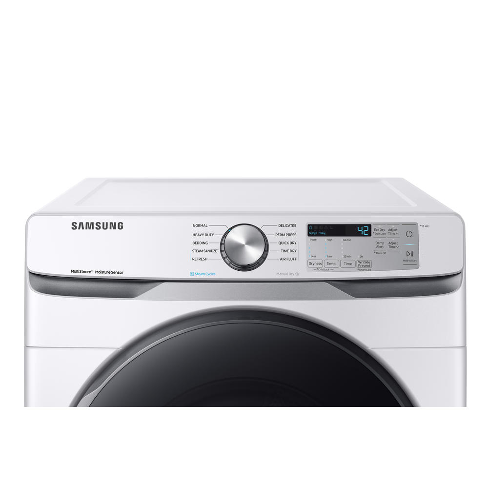 Samsung DVG45R6100W/A3 7.5 cu. ft. Front-Load Gas Dryer with Steam Sanitize+ - White