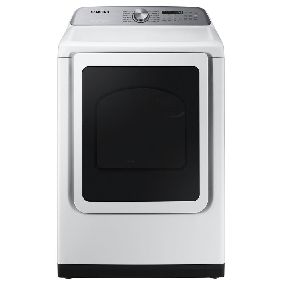 Samsung DVE50R5400W/A3 7.4 cu. ft. Top-Load Electric Dryer with Steam Sanitize+ - White