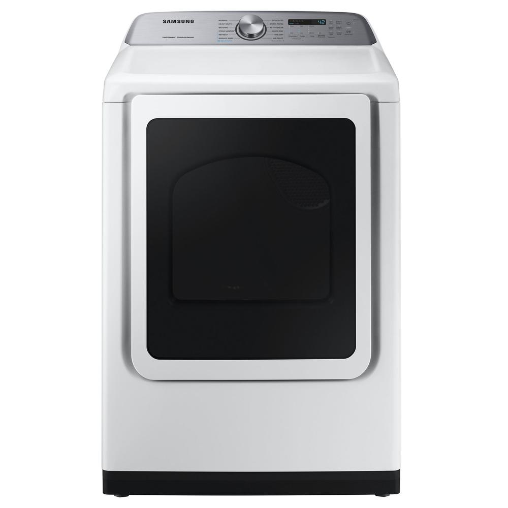 Samsung DVG50R5400W/A3 7.4 cu. ft. Gas Dryer with Steam Sanitize+ White