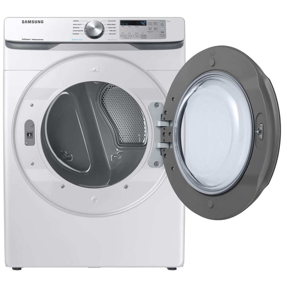 Samsung DVE45R6100W/A3 7.5 cu. ft. Electric Dryer with Steam Sanitize+