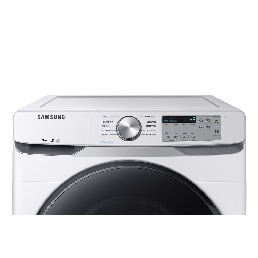 Samsung WF45R6100AW/US 4.5 cu. ft. FrontLoad Washer with Steam White