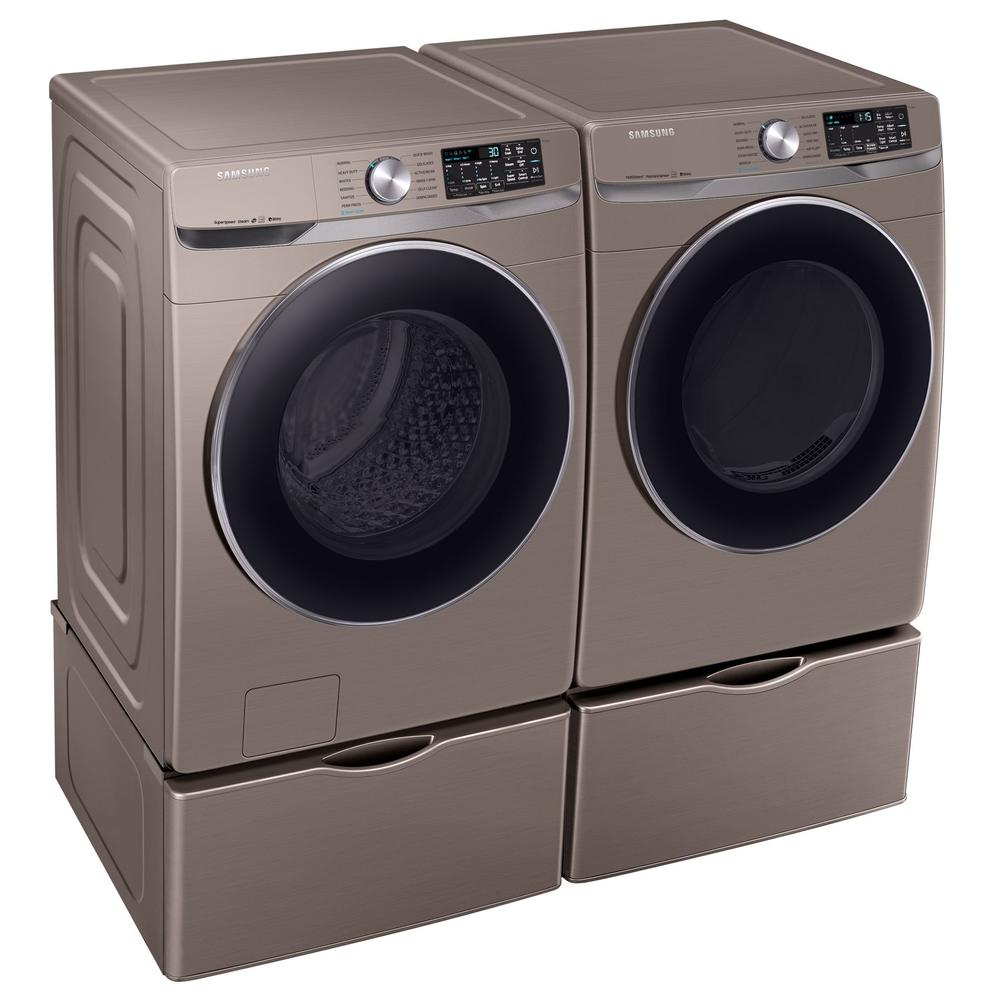 Samsung DVE45R6300C/A3 7.5 cu. ft. Smart Electric Dryer with Steam Sanitize+ - Champagne