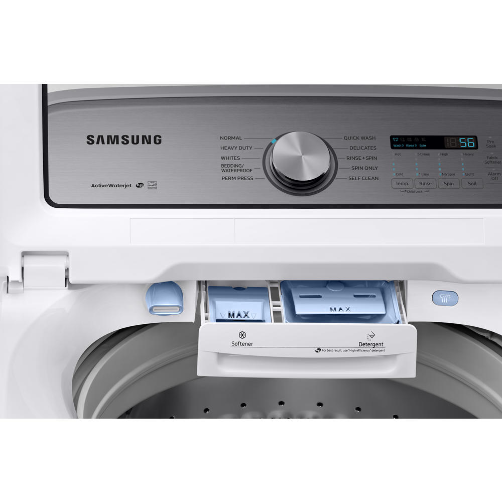 Samsung WA54R7200AW/US 5.4 cu. ft. TopLoad Washer with Active WaterJet White