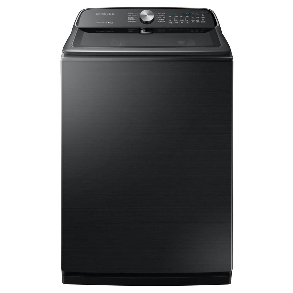 Samsung WA54R7200AV/US 5.4 cu. ft. Top-Load Washer with Active WaterJet- Black Stainless Steel