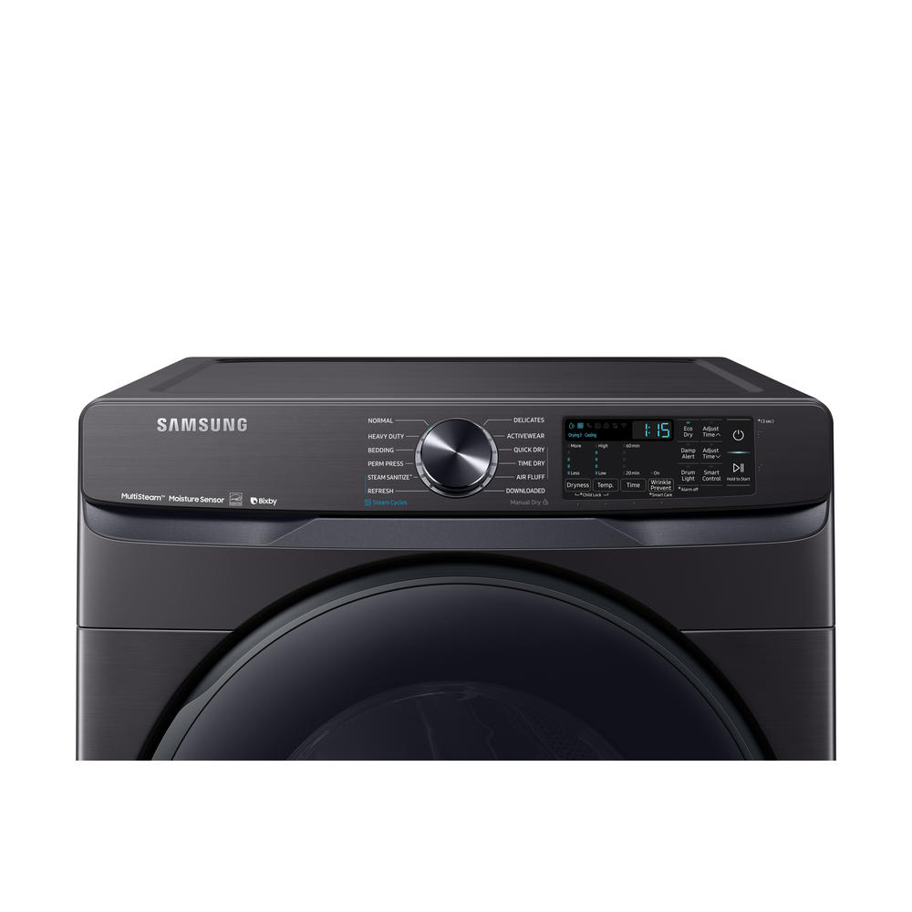 Samsung DVE50R8500V/A3 7.5 cu. ft. Smart Front-Load Electric Dryer w/ Steam Sanitize+ - Black Stainless