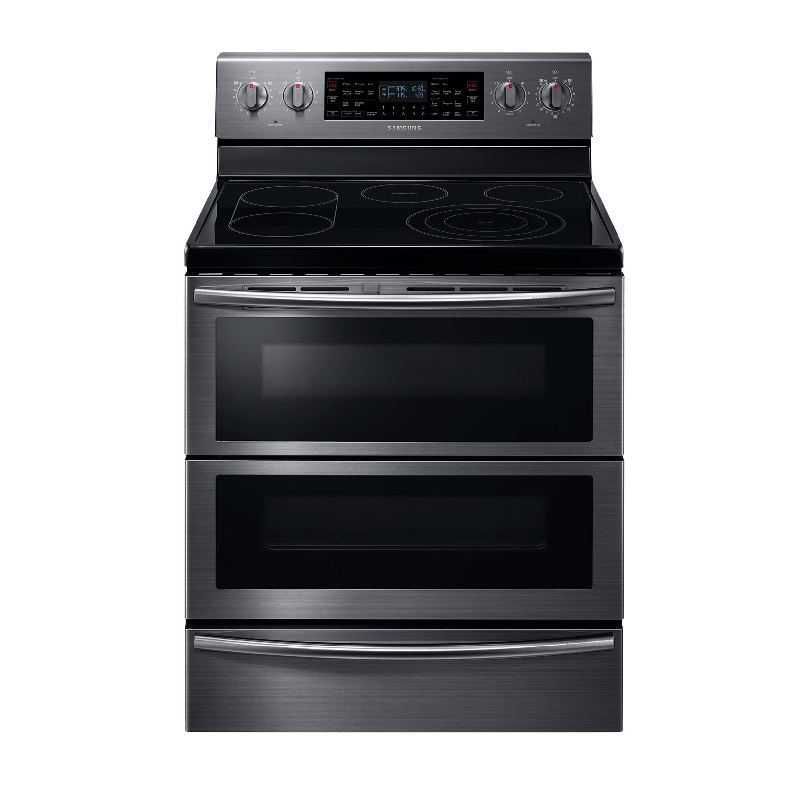 Samsung NE59J7850WG/AA 5.9 cu. ft. Freestanding Electric Range with Samsung Black Stainless Steel Electric Stove