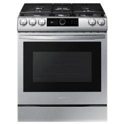 Samsung NX60T8711SS/AA 30" 6.0 cu.ft. Stainless Steel Slide-In Gas Range with 5 Burners and Air Fryer