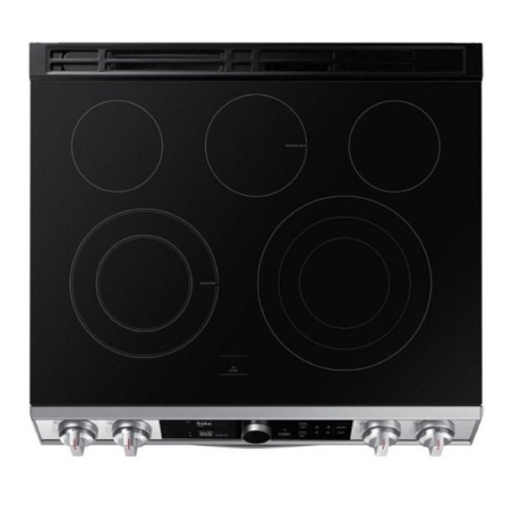 Samsung NE63T8751SS/AA 30" 6.3 cu.ft. Black Stainless Steel Electric Range with 5 Burners and Air Fryer