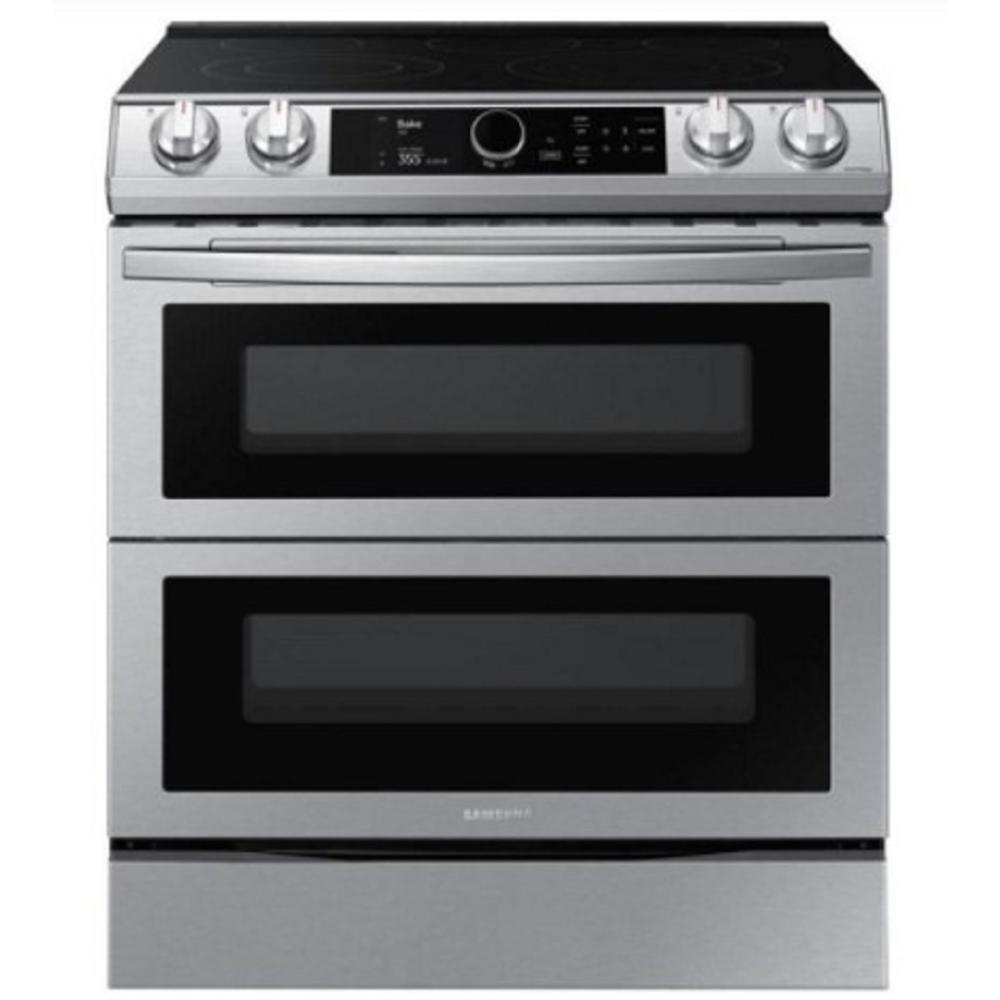 Samsung NE63T8751SS/AA 30" 6.3 cu.ft. Black Stainless Steel Electric Range with 5 Burners and Air Fryer
