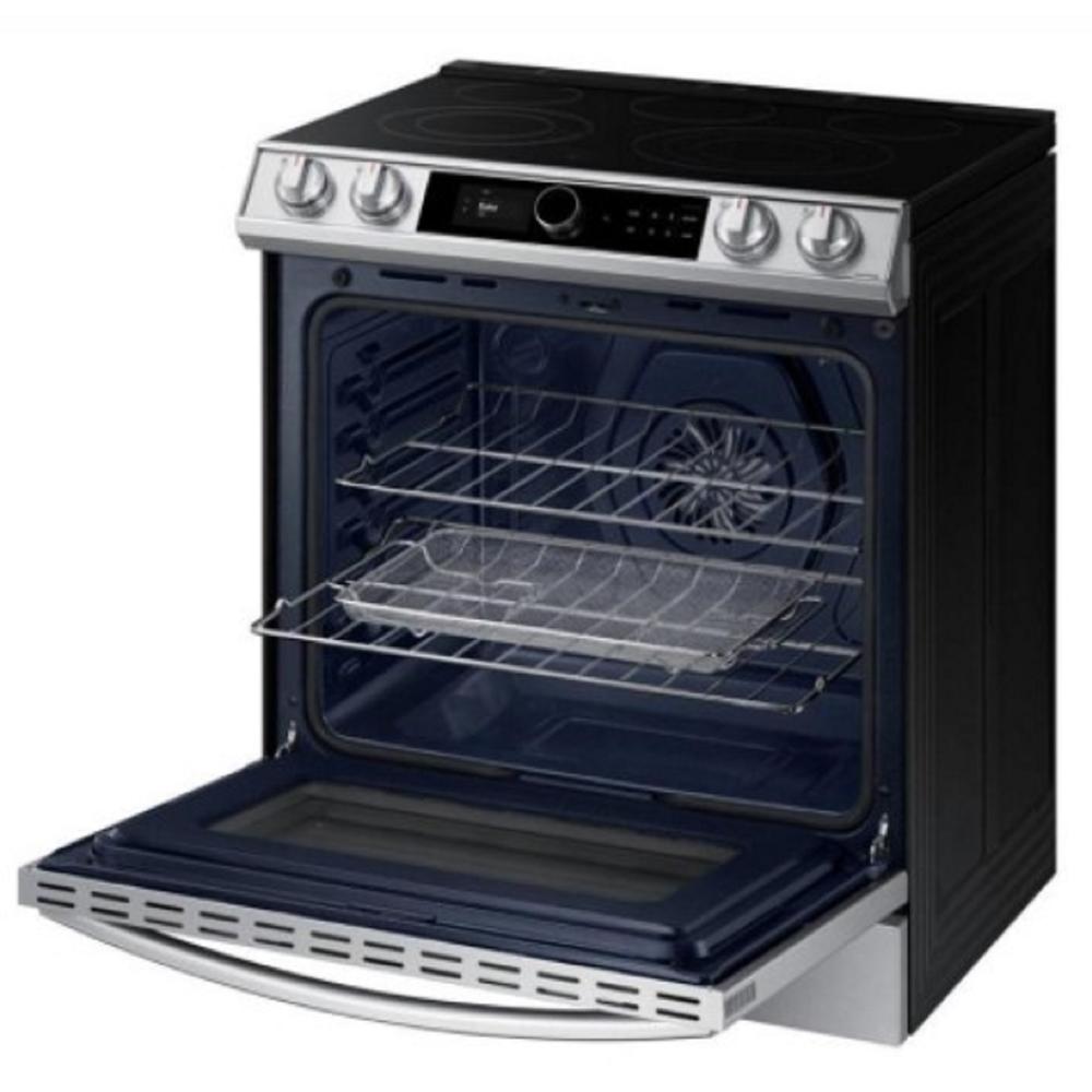 Samsung NE63T8711SS/AA 30" 6.3 cu.ft. Black Stainless Steel Electric Range with 5 Burners with Air Fryer