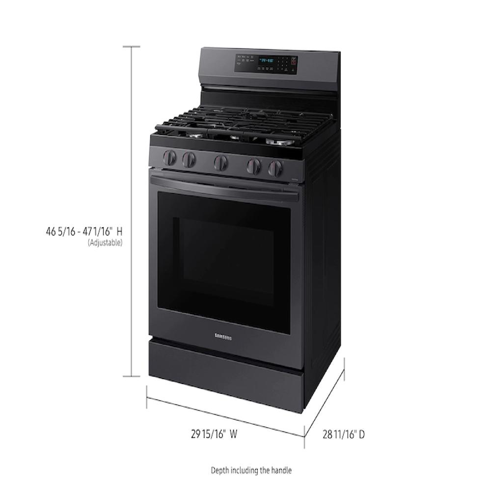 Samsung NX60A6711SG/AA 6.0 cu.ft. Black Smart Wi-Fi Enabled Convection Gas Range