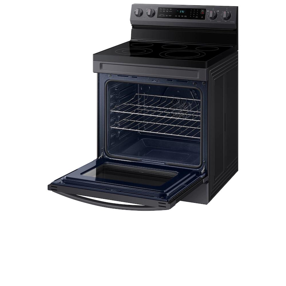 Samsung NE63A6511SG/AA 6.3 cu. ft. Smart Freestanding Electric Range with No-Preheat Air Fry & Convection in Black Stainless Steel