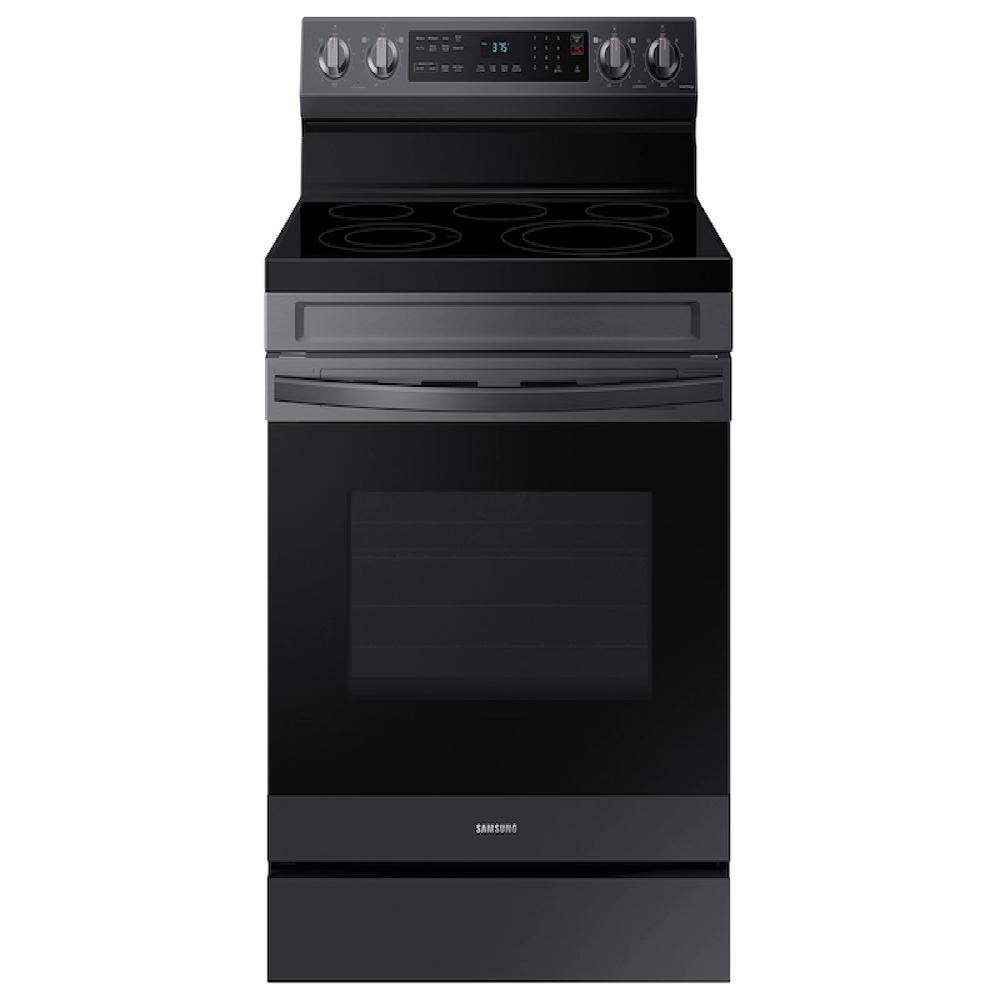 Samsung NE63A6511SG/AA 6.3 cu. ft. Smart Freestanding Electric Range with No-Preheat Air Fry & Convection in Black Stainless Steel