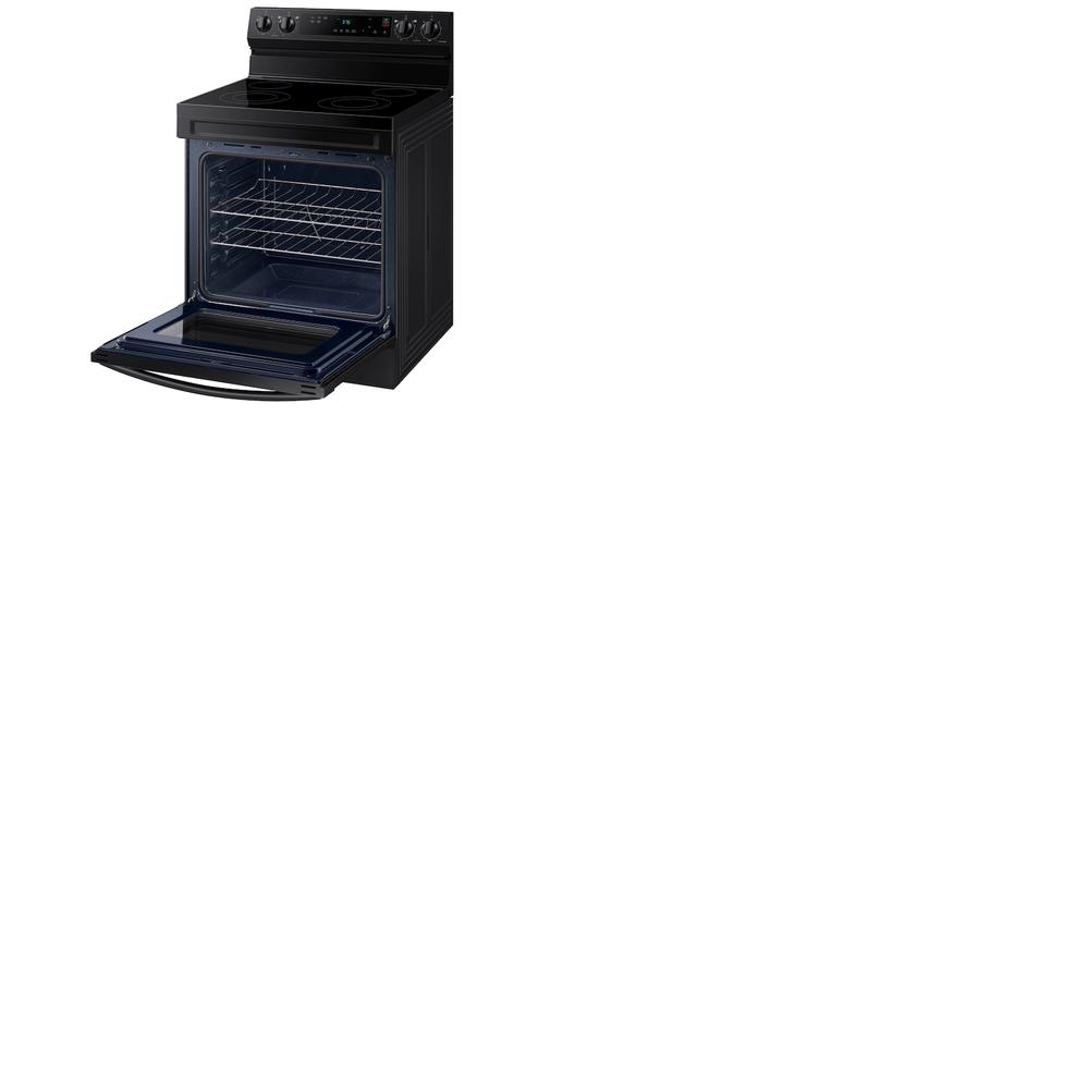 Samsung NE63A6111SB/AA 6.3 cu. ft. Smart Freestanding Electric Range with Steam Clean in Black