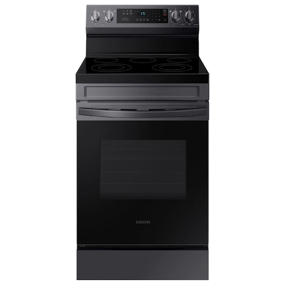 Samsung NE63A6311SG/AA 6.3 cu. ft. Smart Freestanding Electric Range with Rapid Boil&#8482; & Self Clean in Black Stainless Steel