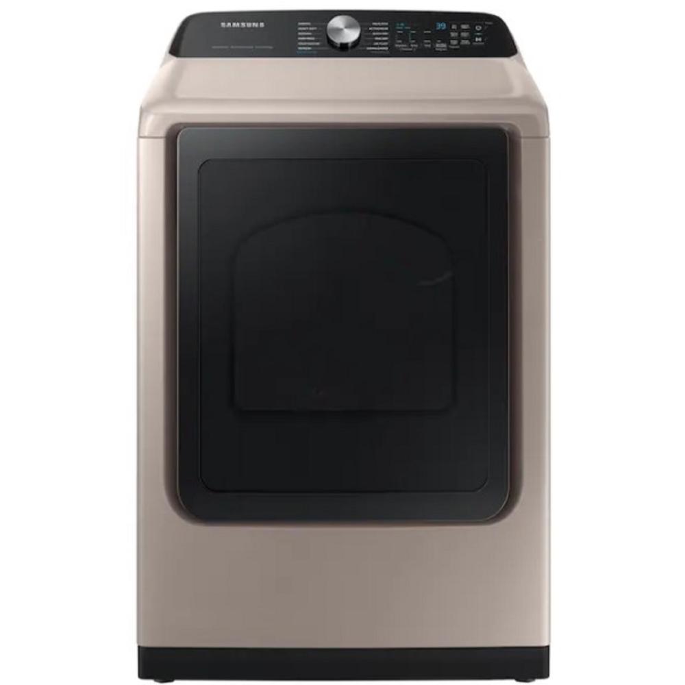 Samsung DVE52A5500C/A3 7.4 cu. ft. Smart Champagne Electric Dryer with Steam Sanitize