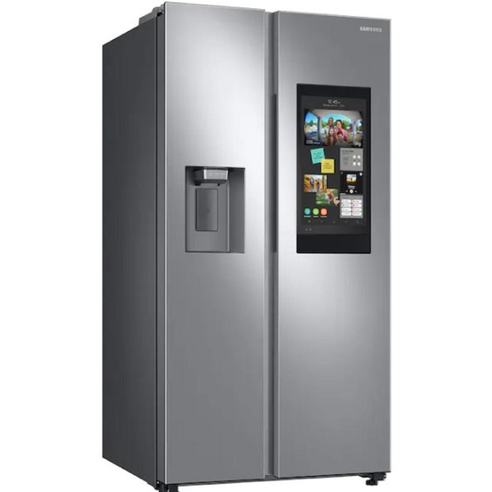 Samsung RS27T5561SR/AA 26.7 cu. ft. Stainless Steel Family Hub Side-by-Side Smart Refrigerator