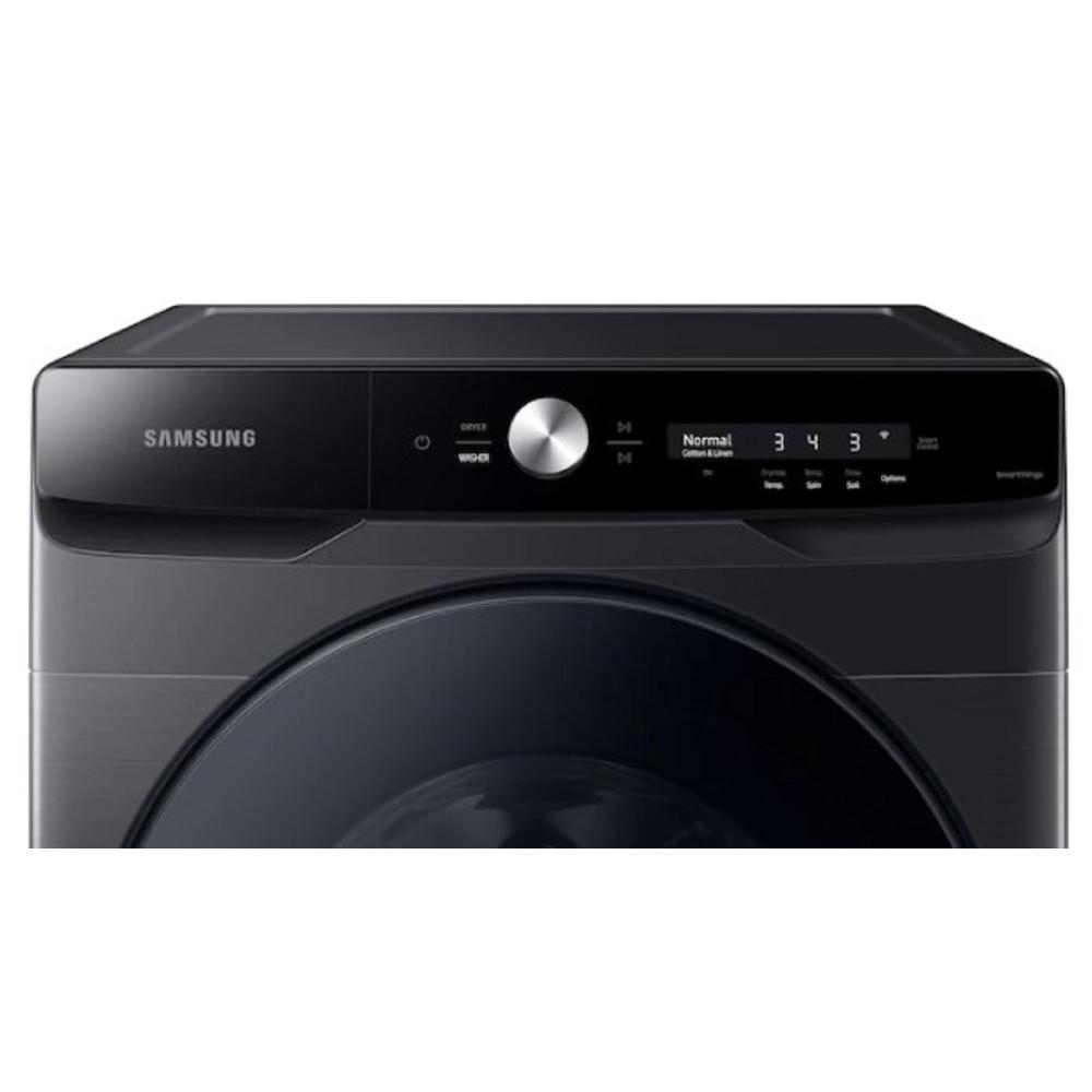 Samsung WF50A8600AV/US 5-cu ft Black High Efficiency Stackable Steam Cycle Front-Load Washer