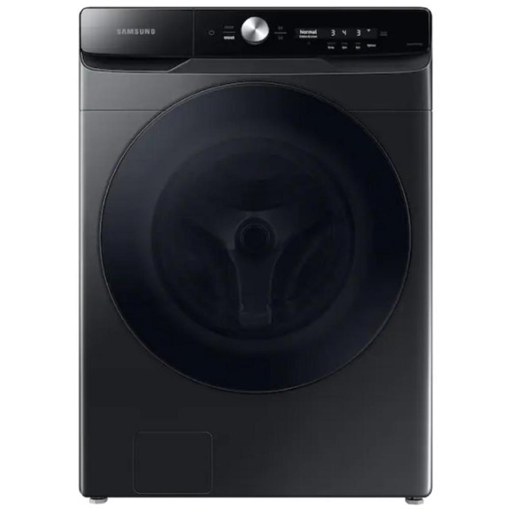 Samsung WF50A8600AV/US 5-cu ft Black High Efficiency Stackable Steam Cycle Front-Load Washer