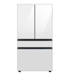 Samsung RF29BB860012AA Bespoke 4-Door French Door Refrigerator (29 Cu. Ft.) with Beverage Center in White Glass, Standard Depth