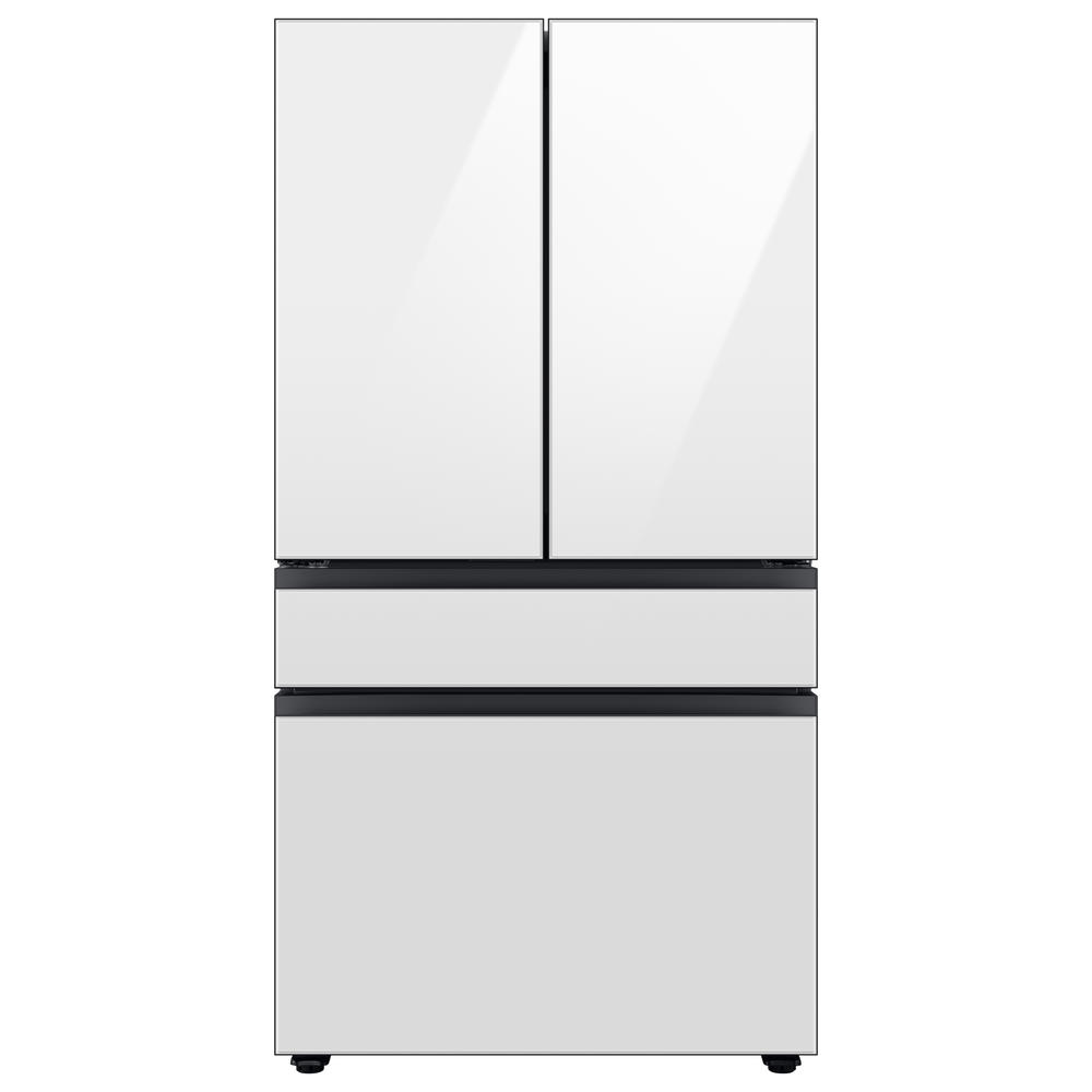 Samsung RF29BB820012AA Bespoke 4-Door French Door Refrigerator (29 cu. ft.) with AutoFill Water Pitcher in White Glass, Standard Depth