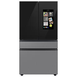 Samsung RF29BB8900ACAA Bespoke 4-Door French Door Refrigerator (29 cu. ft.) &#8211; with Family Hub&#8482; Panel in Charcoal Glass, Standard Depth - PANEL READY