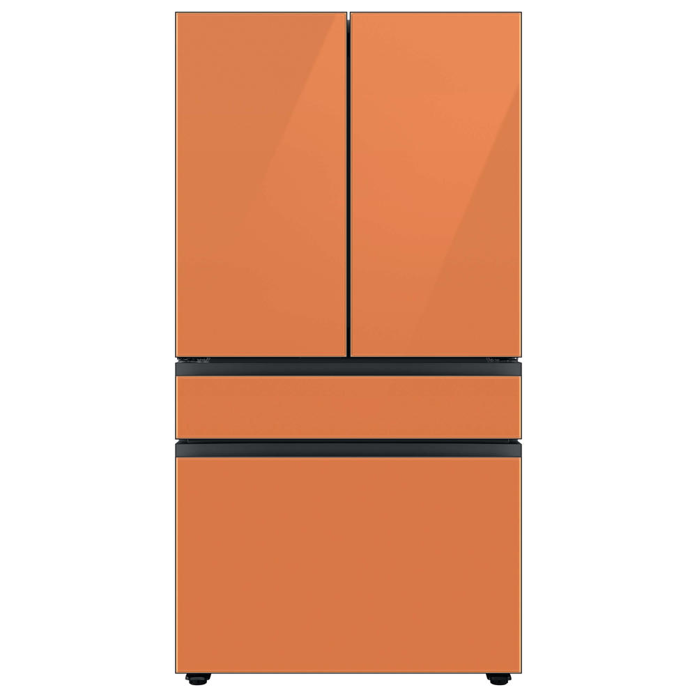 Samsung RA-F36DB4CH/AA Bespoke 4-Door French Door Refrigerator Panel in Clementine Glass - Bottom Panel
