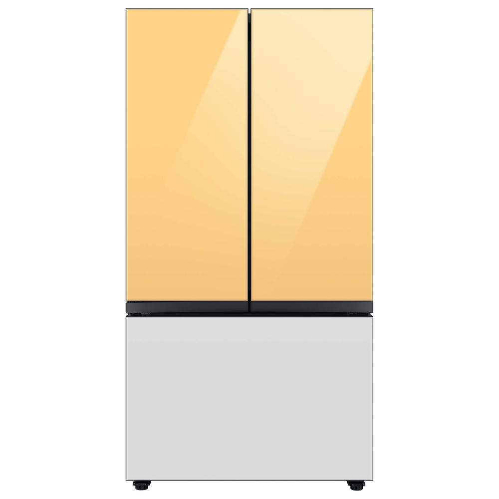 Samsung RA-F18DU3C0/AA Bespoke 3-Door French Door Refrigerator Panel in Sunrise Yellow Glass - Top Panel