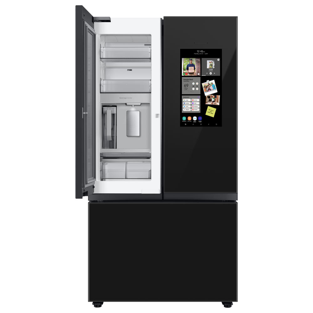 Samsung RF24BB6900ACAA Bespoke 3-Door French Door Refrigerator (24 cu. ft.) with Family Hub&#8482; Panel in Charcoal Glass, Counter Depth - PANEL READY