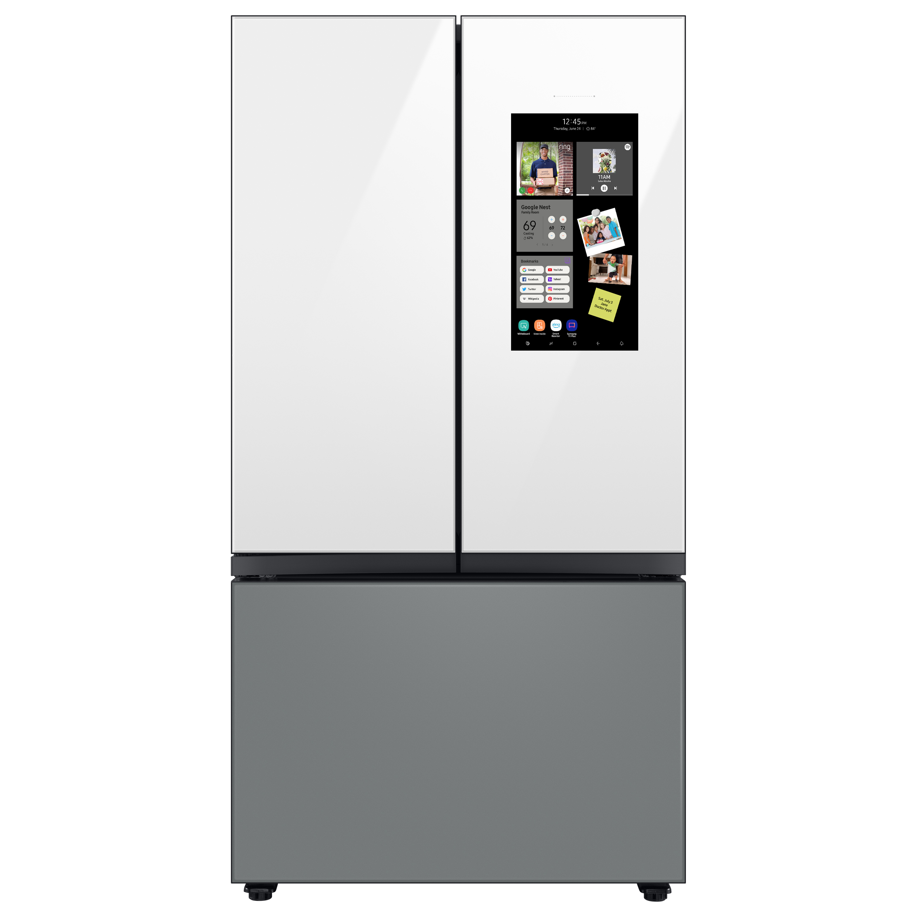 Samsung RF24BB69006MAA Bespoke 3Door French Door Refrigerator (24 cu