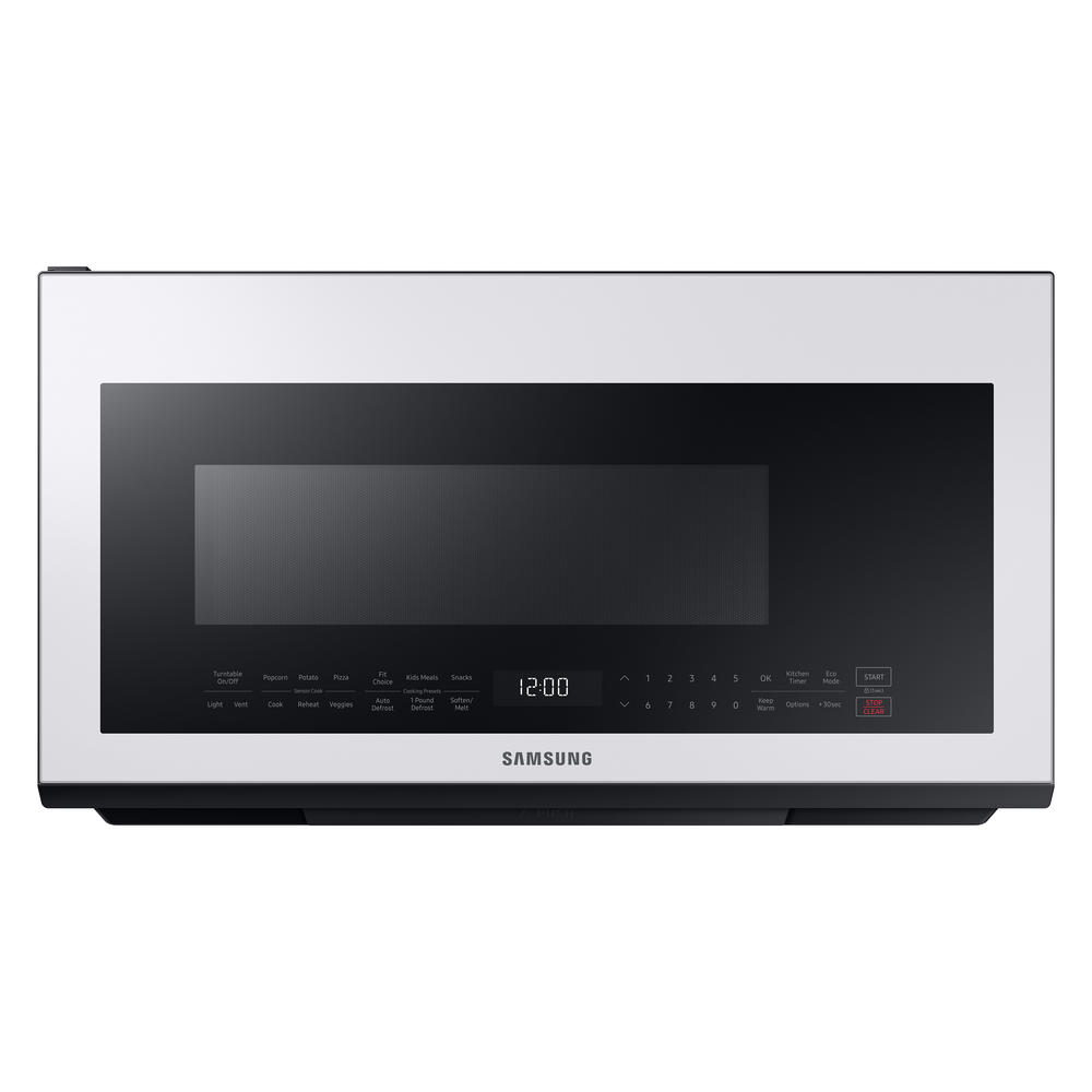 Samsung ME21B706B12/AA Bespoke OvertheRange Microwave 2.1 cu. ft. with Sensor Cooking in White