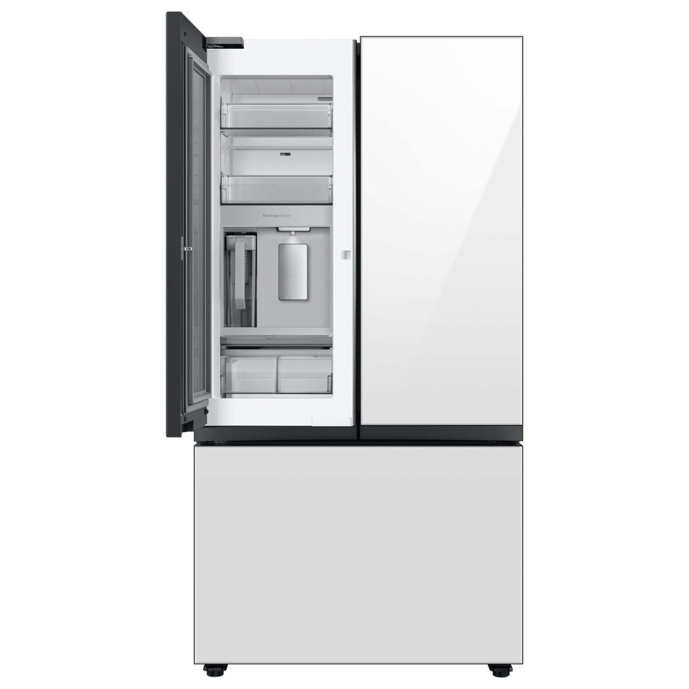 Samsung RF24BB660012AA Bespoke 3-Door French Door Refrigerator (24 cu. ft.) with Beverage Center&#8482; in White Glass
