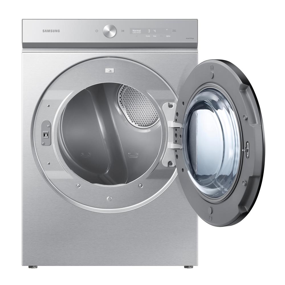 Samsung DVG53BB8700TA3 Bespoke 7.6 cu. ft. Ultra Capacity Gas Dryer with Super Speed Dry and AI Smart Dial in Silver Steel