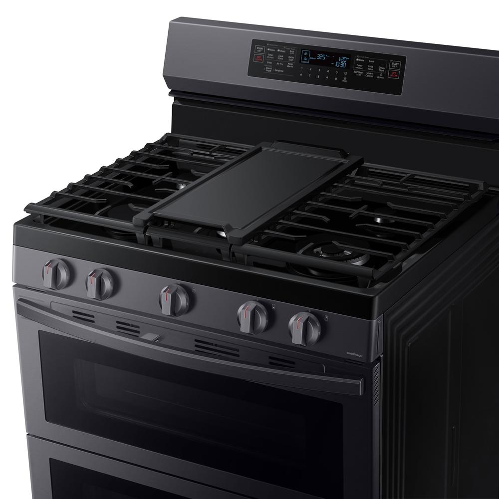 Samsung NX60A6751SG/AA 6.0 cu. ft. Smart Freestanding Gas Range with Flex Duo&#8482; & Air Fry in Black Stainless Steel