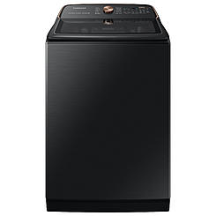 Samsung WA55A7700AV/US 5.5 cu. ft. Extra-Large Capacity Smart Top Load Washer with Auto Dispense System in Brushed Black
