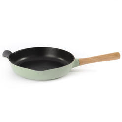 Berghoff 3900046 Ron Cast Iron Enamelled Induction Friendly Frying Pan, 51.2 x 29.1 x 9.6999999999999993 cm, Green