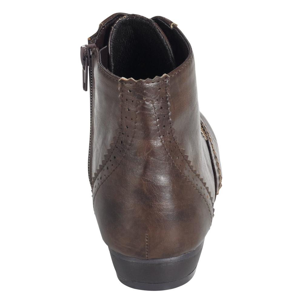 Penny Loves Kenny Women's Mae Flat Ankle Bootie - Brown