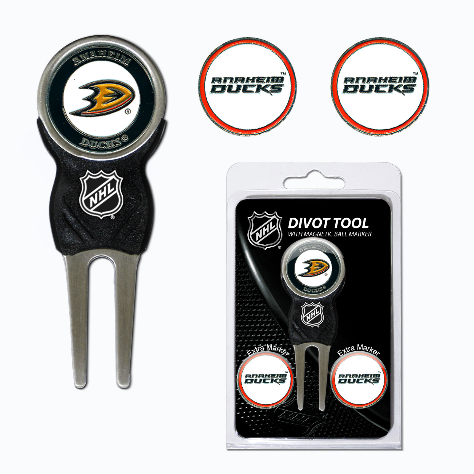 Team Golf NHL Divot Tool Pack With 3 Golf Ball Markers Team Golf NHL Divot Tool Pack With 3 Golf Ball Markers