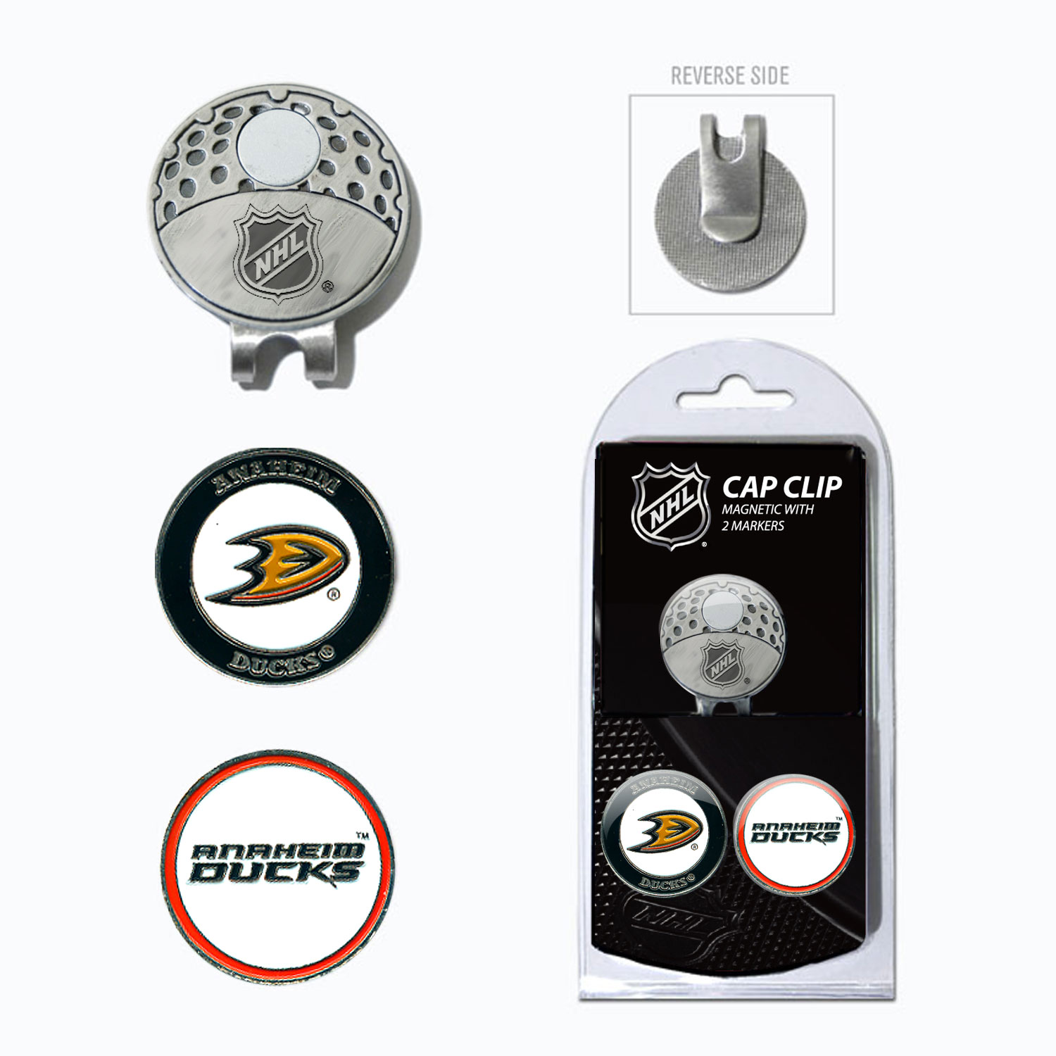 Team Golf NHL Cap Clip With 2 Golf Ball Markers